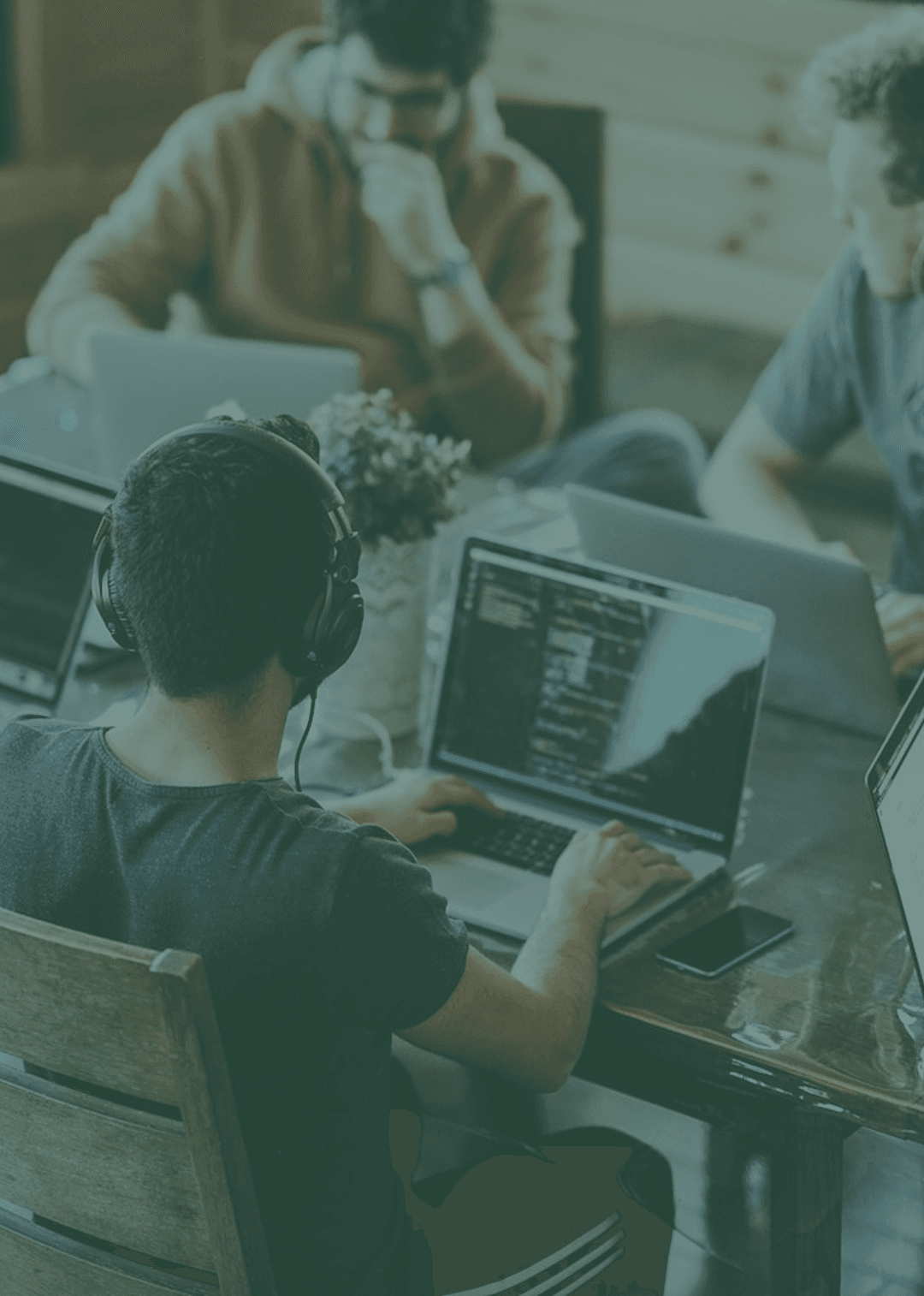 People working on laptops